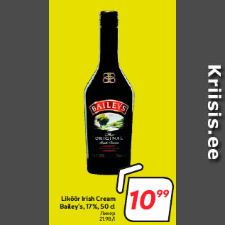 Allahindlus - Liköör Irish Cream Bailey