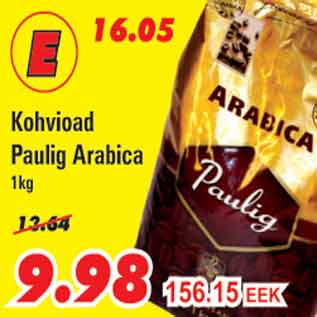 Allahindlus - Kohvioad Paulig Arabica