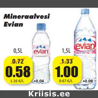 Allahindlus - Mineraalvesi Evian