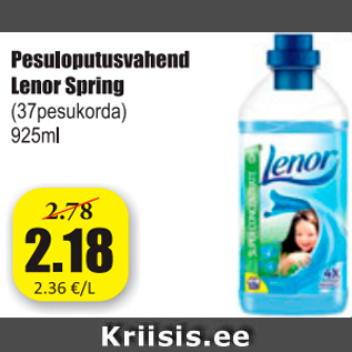 Allahindlus - Pesuloputusvahend Lehor Spring