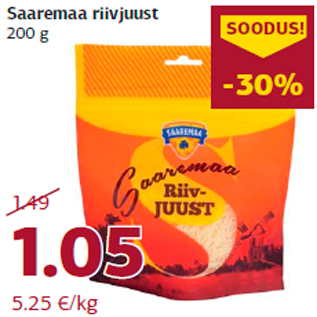 Allahindlus - Saaremaa riivjuust 200 g