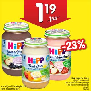 Allahindlus - Hipp jogurt,