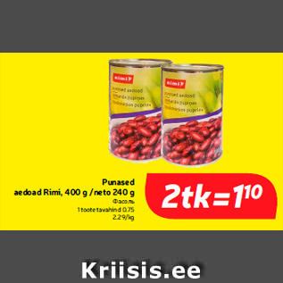 Allahindlus - Punased aedoad Rimi, 400 g /neto 240 g