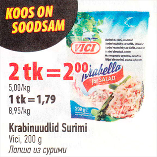 Allahindlus - Krabinuudlid Surimi