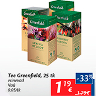 Allahindlus - Tee greenfield, 25 tk