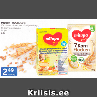 Allahindlus - MILUPA PUDER 250 G