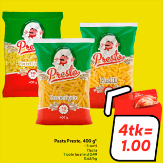 Allahindlus - Pasta Presto, 400 g*