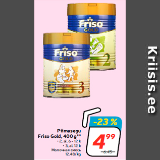 Allahindlus - Piimasegu Friso Gold, 400 g**