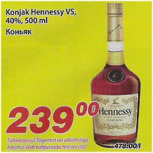 Allahindlus - Konjak Hennessy VS