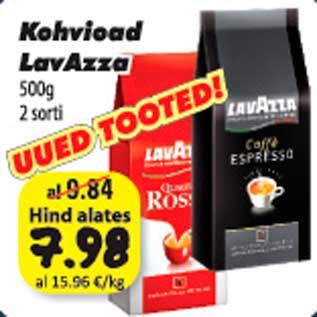 Allahindlus - Kohvioad LavAzza 500g 2 sorti