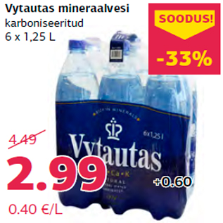 Скидка - Минеральная вода Vytautas