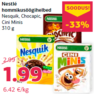 Allahindlus - Nestlé hommikusöögihelbed