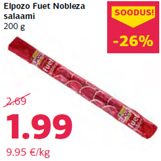 Allahindlus - Elpozo Fuet Nobleza salaami 200 g