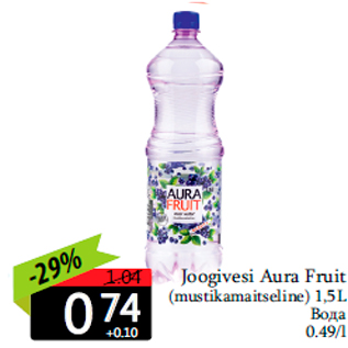 Allahindlus - Joogivesi Aura Fruit