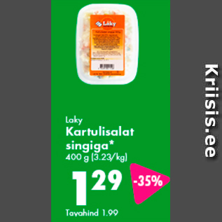 Allahindlus - Laky Kartulisalat singiga* 400 g