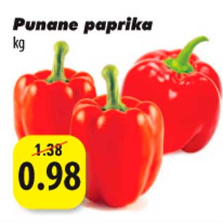 Allahindlus - Punane paprika kg