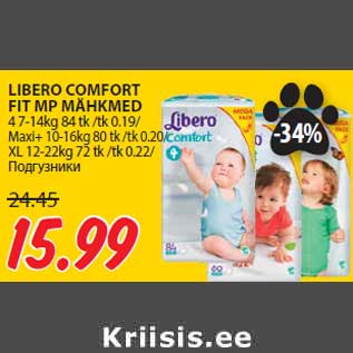 Allahindlus - LIBERO COMFORT FIT MP MÄHKMED