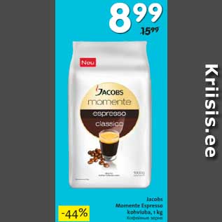 Allahindlus - Jacobs Momente Espresso kohviuba, 1 kg