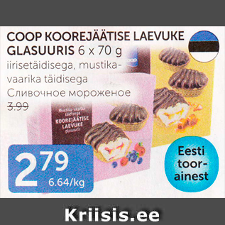 Allahindlus - COOP KOOREJÄÄTISE LAEVUKE GLASUURIS