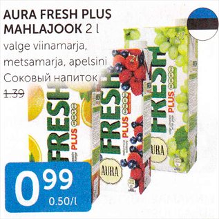 Allahindlus - AURA FRESH PLUS MAHLAJOOK 2 L