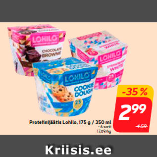 Allahindlus - Proteiinijäätis Lohilo, 175 g / 350 ml