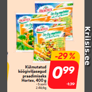 Allahindlus - Külmutatud köögiviljasegud praadimiseks Hortex, 400 g