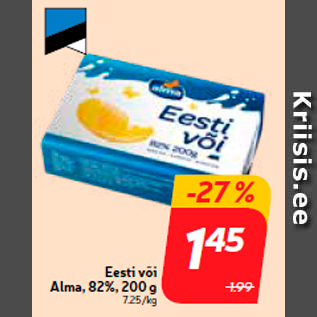 Allahindlus - Eesti või Alma, 82%, 200 g