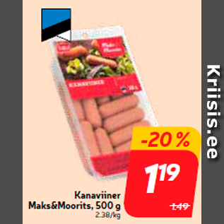 Allahindlus - Kanaviiner Maks&Moorits, 500 g