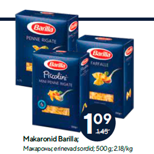 Allahindlus - Makaronid Barilla