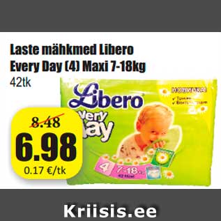 Allahindlus - Laste mähkmed Libero