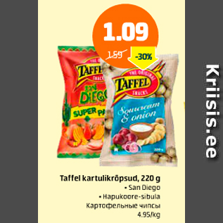 Allahindlus - Taffel kartulikrõpsud, 220 g