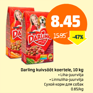 Allahindlus - Darling kuivsööt koertele, 10 kg