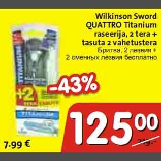 Allahindlus - Wilkinson Sword QUATTRO Titanium raseerija