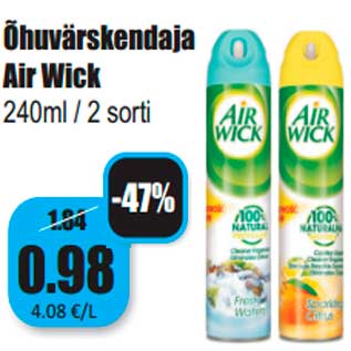 Скидка - Освежители воздуха Air Wick