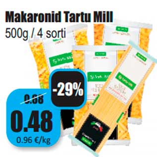 Скидка - Макароны Tartu Mill