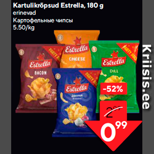 Allahindlus - Kartulikrõpsud Estrella, 180 g