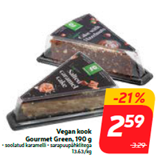 Allahindlus - Vegan kook Gourmet Green, 190 g