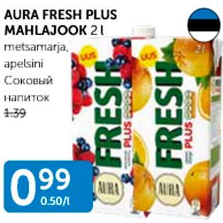 Allahindlus - AURA FRESH PLUS MAHLAJOOK 2 l