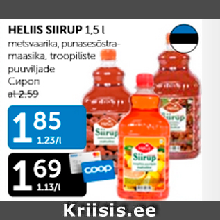 Allahindlus - HELIIS SIIRUP 1,5 l