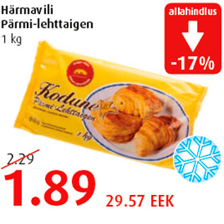 Allahindlus - Härmavili Pärmi-lehttaigen