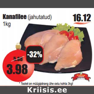 Allahindlus - Kanafilee(jahutatud) 1kg