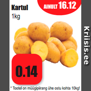 Allahindlus - Kartul 1kg