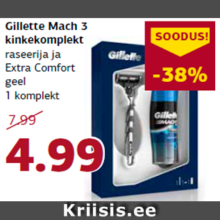 Allahindlus - Gillette Mach 3 kinkekomplekt