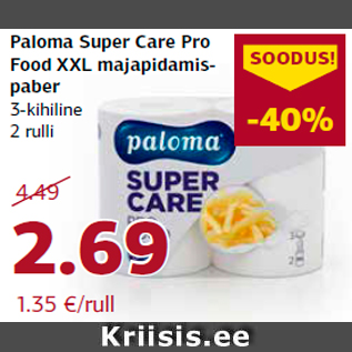 Allahindlus - Paloma Super Care Pro Food XXL majapidamispaber