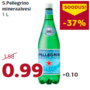 Allahindlus - S.Pellegrino mineraalvesi 1 L