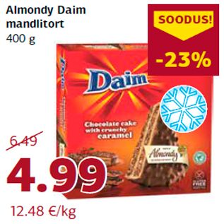Allahindlus - Almondy Daim mandlitort 400 g