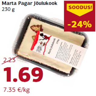 Скидка - Рождественский пирог Marta Pagar 230 г