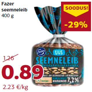 Allahindlus - Fazer seemneleib 400 g