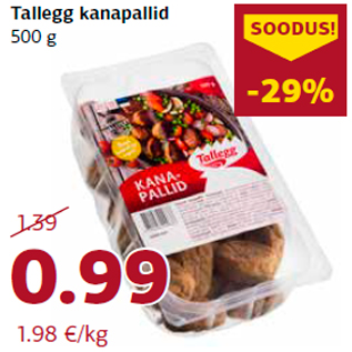 Allahindlus - Tallegg kanapallid 500 g