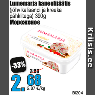 Allahindlus - Lumemarja kaneelijäätis